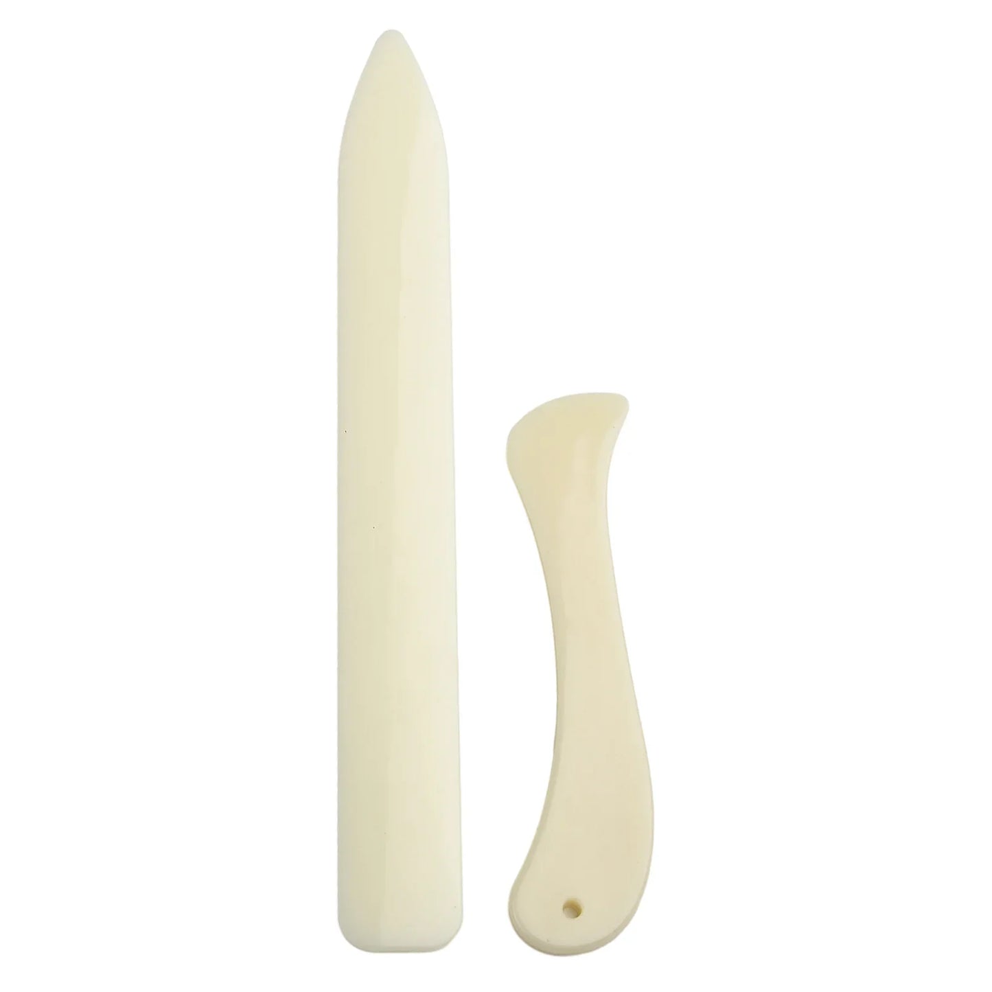 2PCS Leather Working Tool Bone Folder For Leather Craft Scoring Folding Creasing Edges Paper Plastic Handmade Sewing Tools Pa