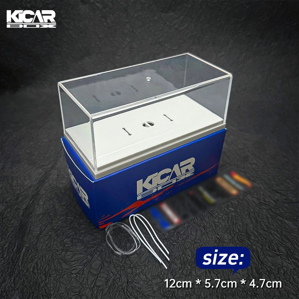 1/64 Acrylic Model Car Display Case Box - Clear Cover for Collectibles Gift (No Car Included) 1pcs - White A