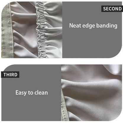 Weding Round Table Cover Waterproof Case for Dining Table Oil-Proof Elastic Tablecloth Fitted Wedding Decoration House Hotel