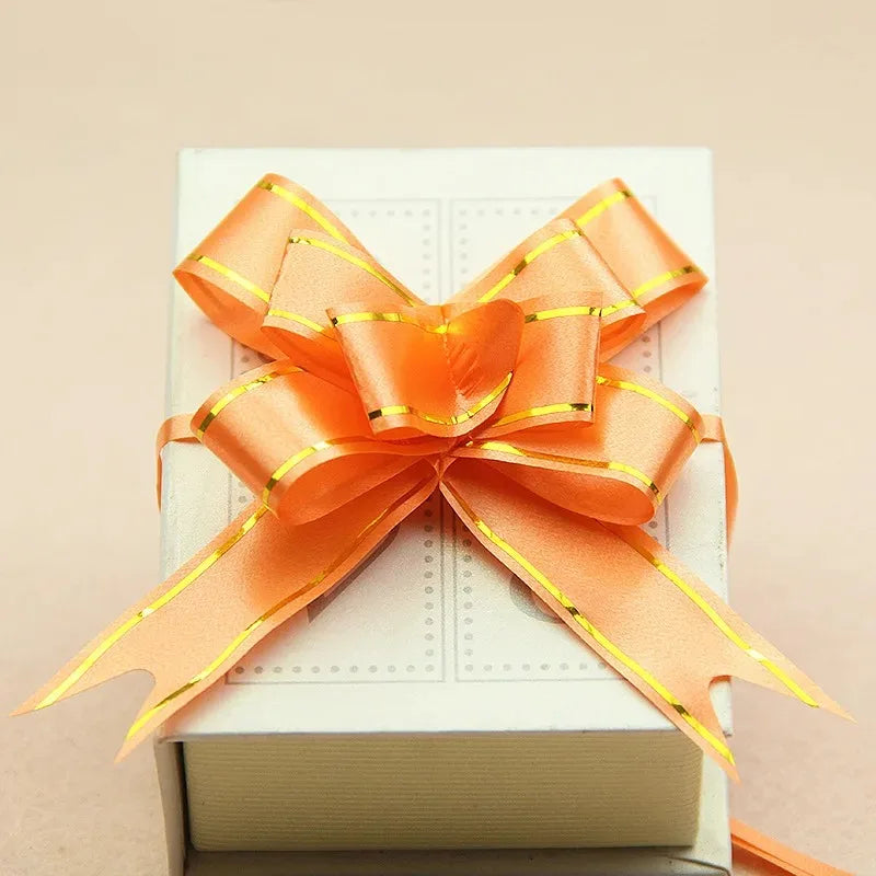 100pcs Party Wedding Christmas Tree Hanging Decorated Ribbon Bow Bag Gift Wrapping & Decorat Bow Knot Ribbon Butterfly Pull B