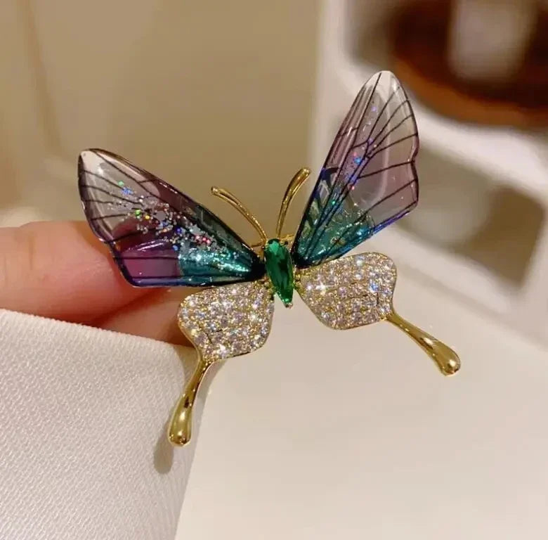 Small Cute Little Girl In Black Dress Nurse Brooches Rhinestone Crystal Brooch Pin Drop Oil Corsage Clothing Coat Jewelry - X