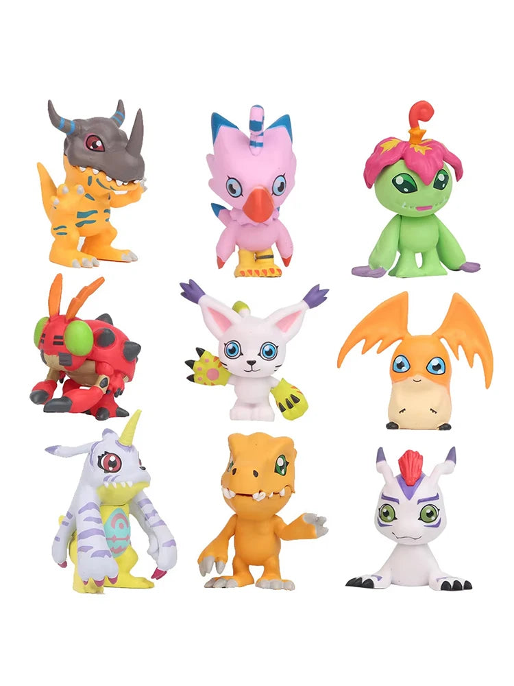 Hot 9Pcs/set Digimon Digimon Adventure Anime Figure Model PVC Collection Ornaments Statue Dolls Birthday Toy Gifts Gifts - 9P