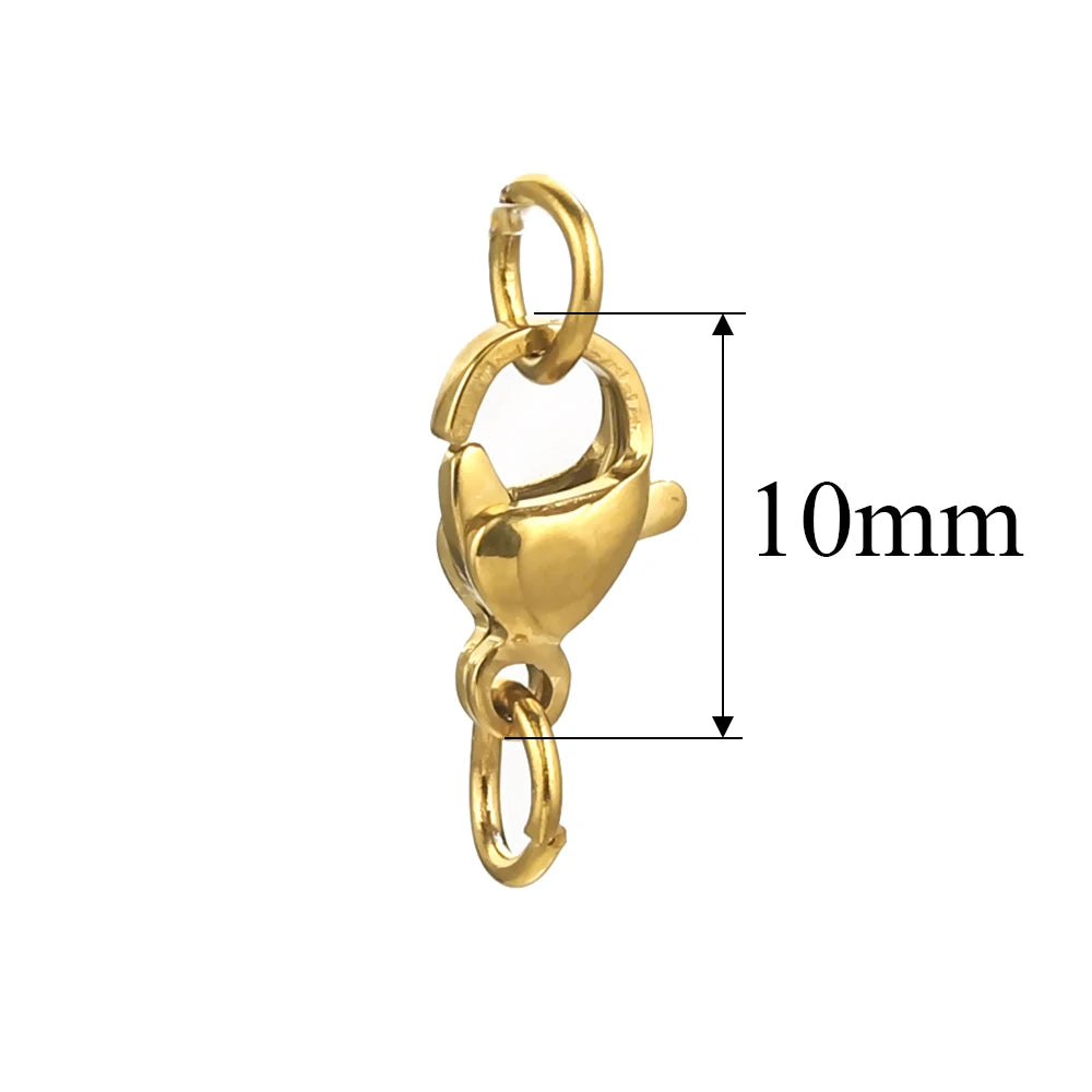20pcs Stainless Steel Lobster Clasps For Bracelet Necklace,Lobster Clasps With Jump Rings Connectors Clasp DIY Jewelry Findin