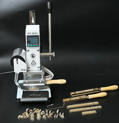 LY Bronzing Machine Hot Stamping Machine Copper Mould With 7 Type Fonts Fonts01~Fonts07