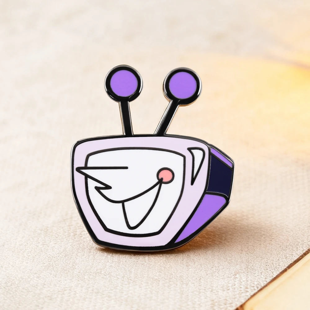 Cartoon Tv Tenna Brooch Role-Playing Game Deltarune Metal Badge Cute Anime Fashion Pin Backpack Clothing Accessories
