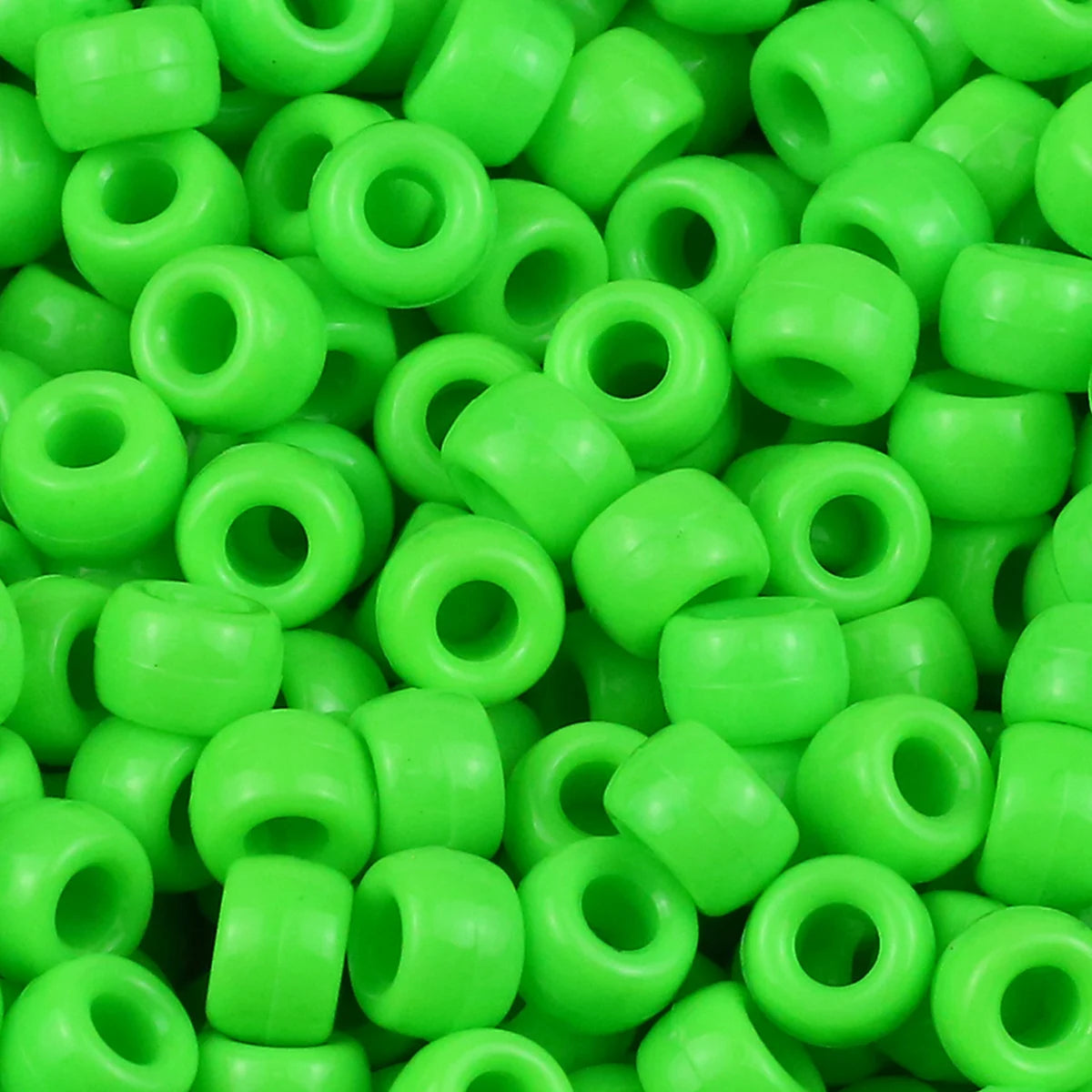 100/200/400pcs 6x9mm Solid Color Large Hole Pony Beads DIY Jewelry Making For Friendship Bracelets & Hair Braids Craft Suppli