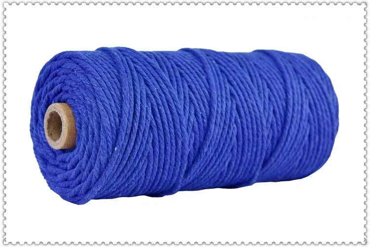 Handmade Boho Decor 4mm 100% Colorful Cotton Cord Rope Thread Twisted Macrame String DIY Home Wedding Decoration Supply 110ya