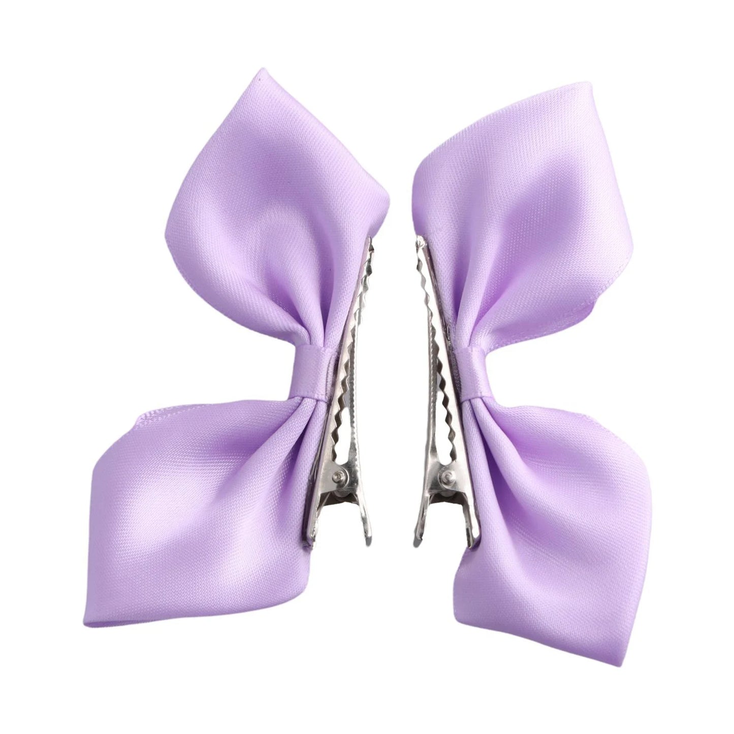 2pcs Sweet Bows Hair Clips Women White Ribbons Ponytails Clip Girls Cute Headwear Fashionable Korean Style Hairgrips Hairpins