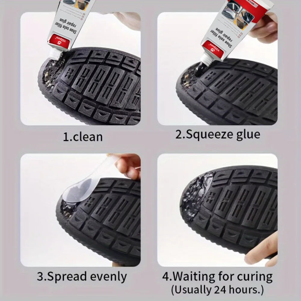 Waterproof Transparent Shoe Sole Repair Glue Super Strong - Durable Sealant for Crack Filling, Repair Paste for Rubber Materi