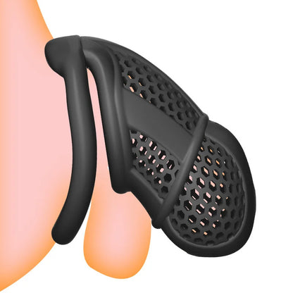 Male Chastity Cage Breathable Honeycomb Design With Removable Lock Cock Cage Comfortable Anti Pinch BDSM For Men Adult Sex To