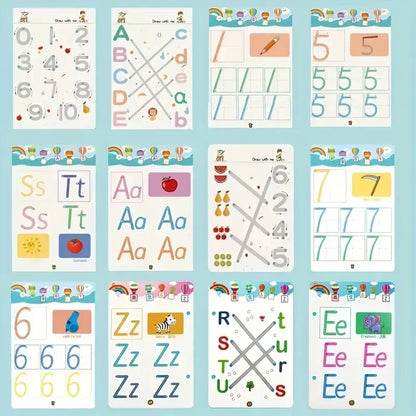 Page 32 Reusable Kids Writing Book - Erasable Practice Notebook for Ages 3-6 | Durable Learning Pad for Handwriting Training