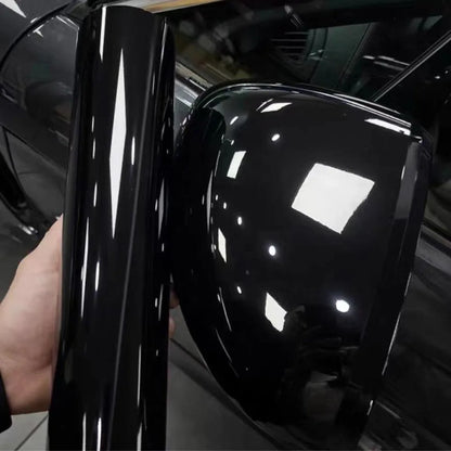 Piano Black Glossy Vinyl Wrap Film Self Adhesive Vinyl Sticker Bubble Free for Window Trim Mirror Car Motorcycles Bicycle Lap