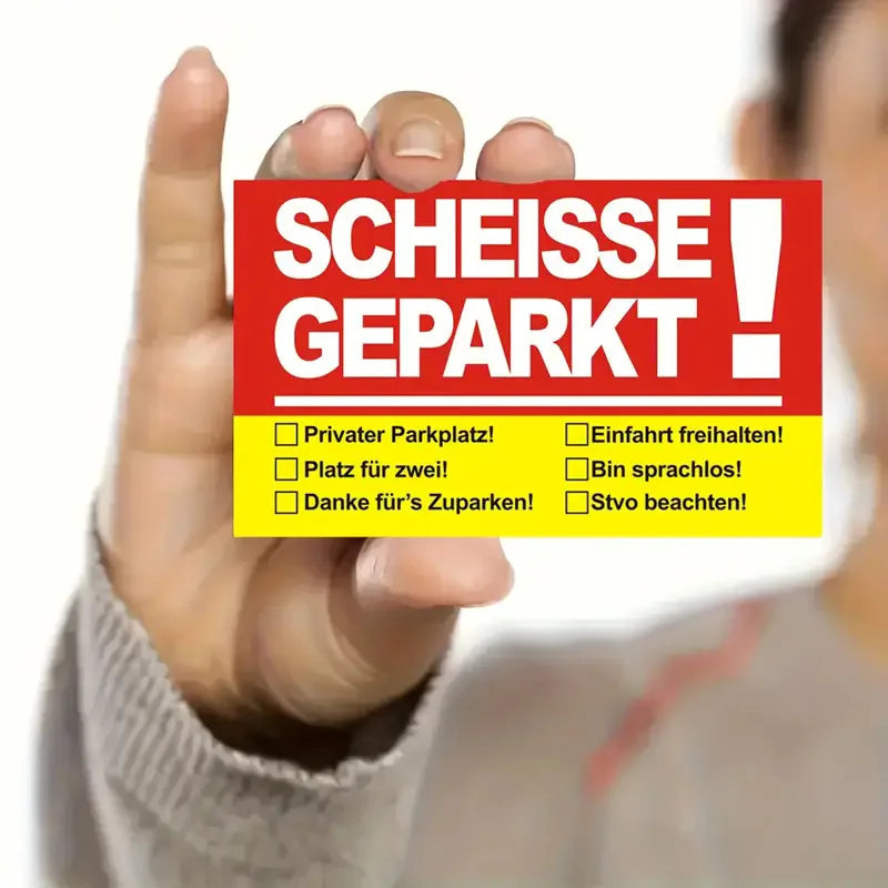 50Pcs Bad Parking Cards Funny Cardboard Parking Violation Cards Joke and Funny Card with Multi Violation Reasons Humorous