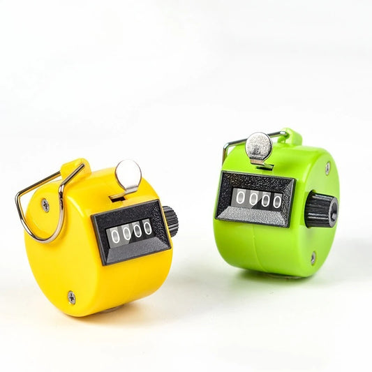 Handheld 4 Digital Tally Counter Mechanical Manual Palm Clicker Number Count Assorted Tally Counter Number Count