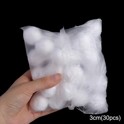 Home Decoration Mini Foam Balls Polystyrene White Christmas Balls Round Christmas Ornaments Christmas