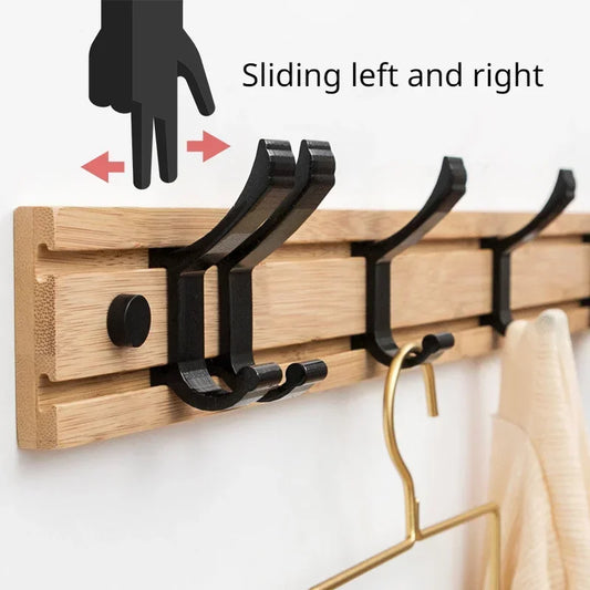 Nordic Fashion Style Bedroom Furniture Coat Rack Clothes Hanger Hooks Living Room Closet Bamboo Hat Racks Coat Hanger Wall Ho