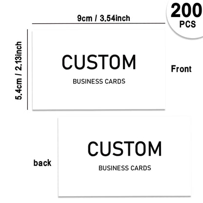200pcs, Custom Business Cards/Cards, Desktop Business Cards, Thank You Cards, Matte Film - 200pcs