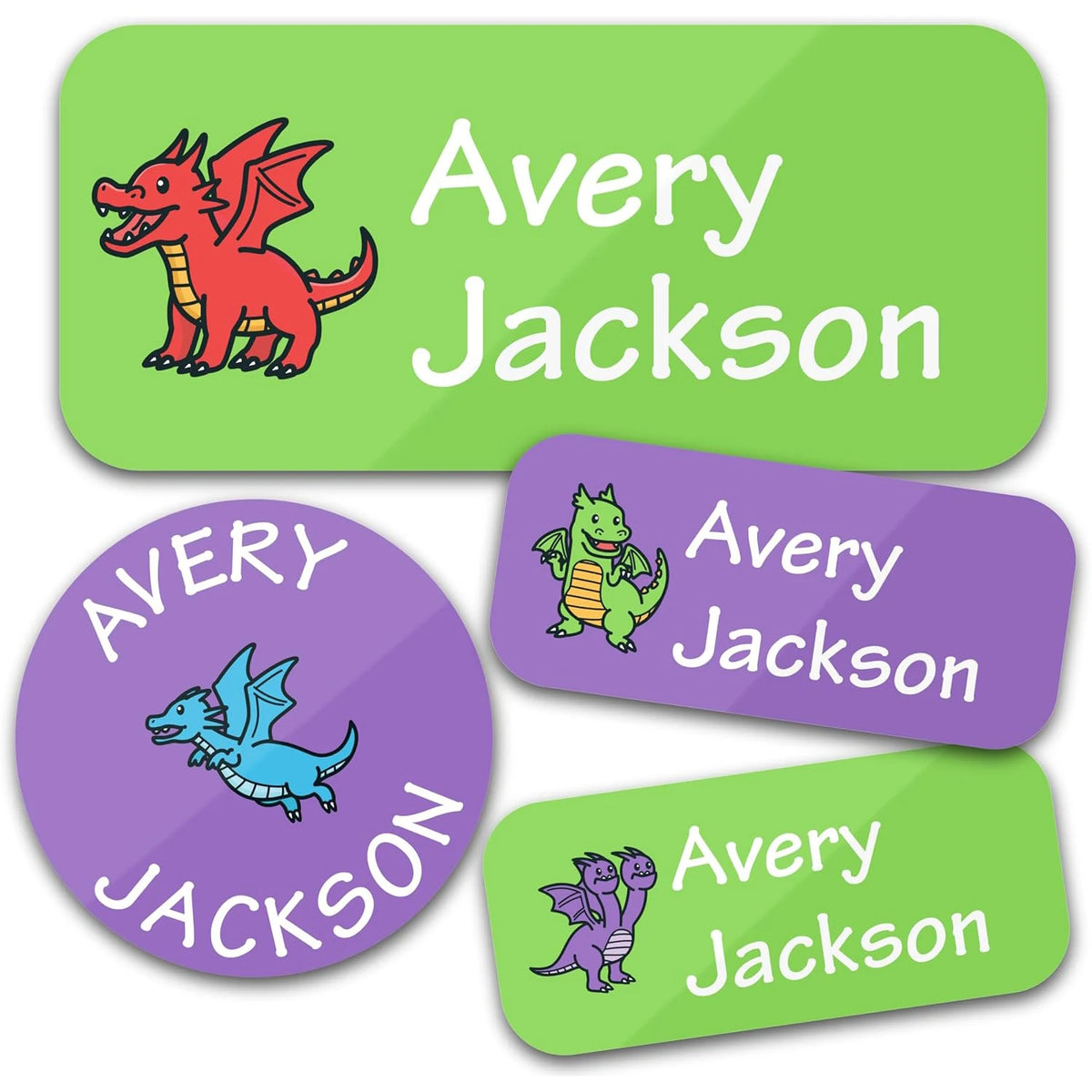 TREES 140PCS Custom Waterproof Name tags Stickers ,cartoon style, nakrjki na ubrania imie，autocollants personnalisés prenom,