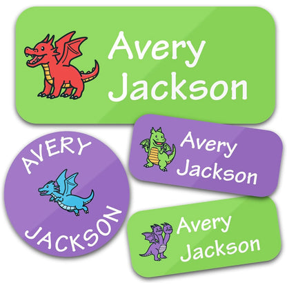 TREES 140PCS Custom Waterproof Name tags Stickers ,cartoon style, nakrjki na ubrania imie，autocollants personnalisés prenom,