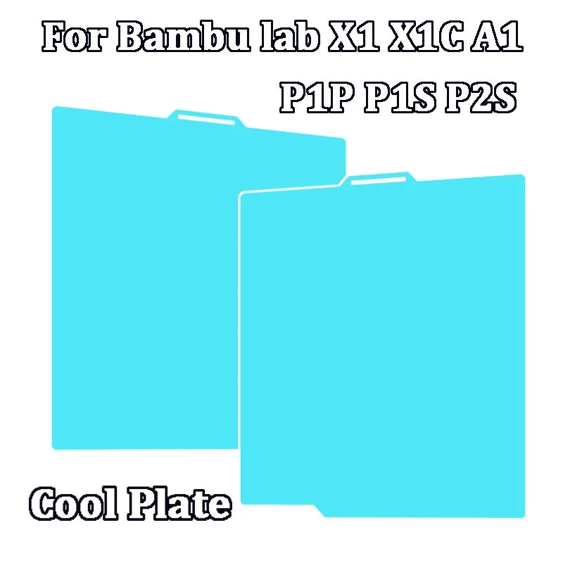 Cool Plate P2S Build Plate 257x257mm Double Sided Heated Bed Build Plate For Bambu Lab P2S P1P P1S A1 X1 X1C X1E 3D Printers