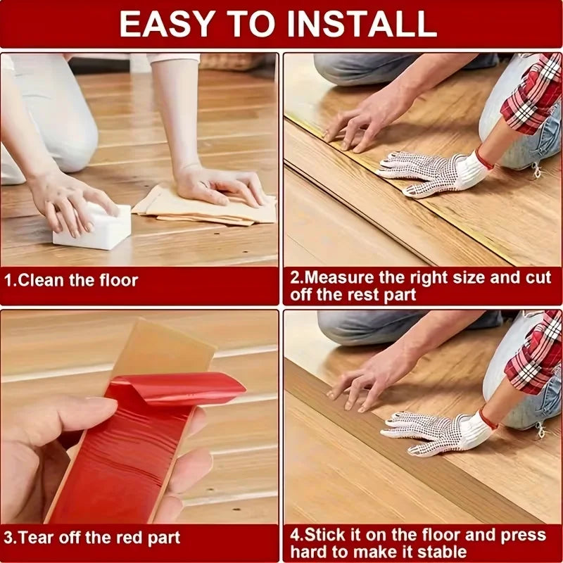 1PC 1m/3meters Self-adhesive Floor Cover Strips Carpet Edge Trim Strip Floor Transition Door Threshold Gaps Door Sealing Stri