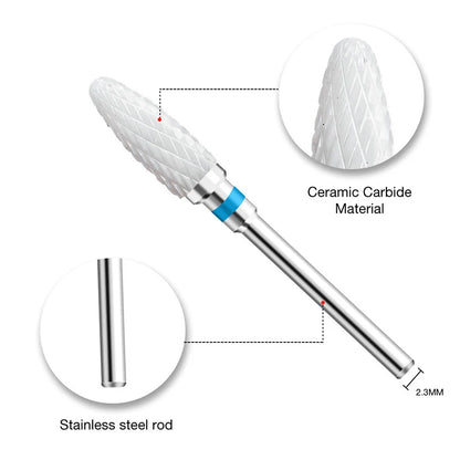 1pcs Ceramic Milling Cutter Nail Drill Bits Electric Manicure Drills Pedicure Mill Bits Machine Files Nail Art accessories To