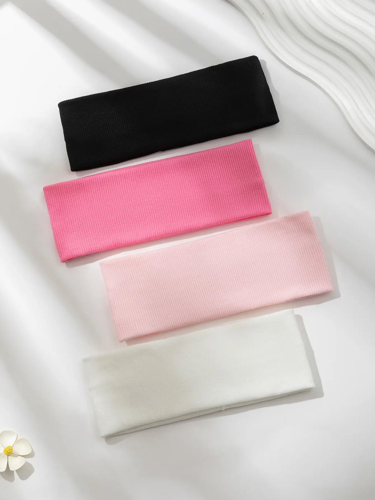 4Pcs Simple Fashion Women Solid Color Elastic HairBands Cute Wash Face Make-up Hair Band Vintage Sports Running Yoga Headband