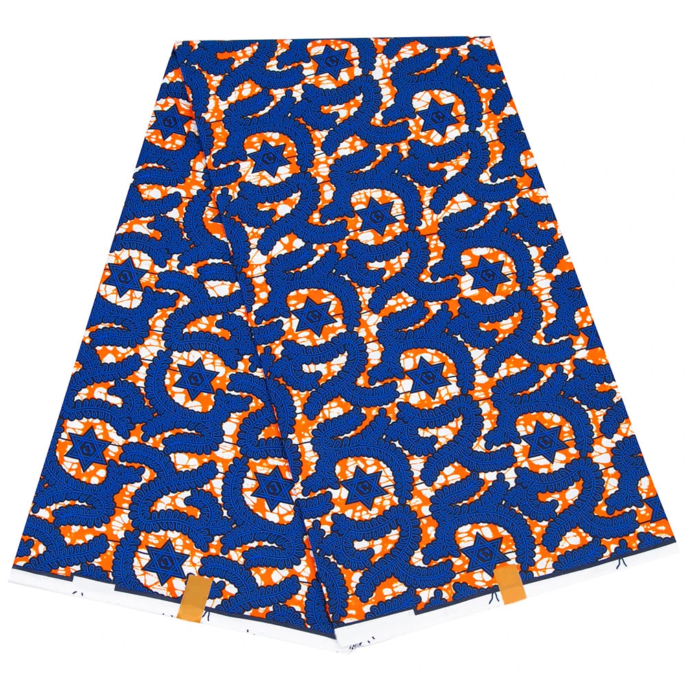 Africa Nigerian Prints Batik Fabric Real Wax Patchwork Sewing Dress Craft Cloth Polyester Ankara Tissu A-7