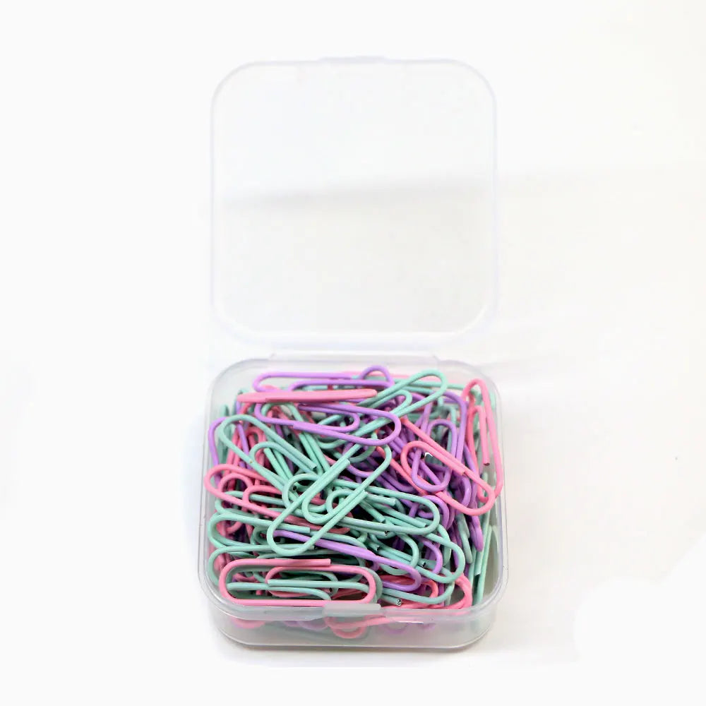 160 pcs Color paper clips office supplies paper clip large file bookmark paper clip organizer stationery stainless steel - 10