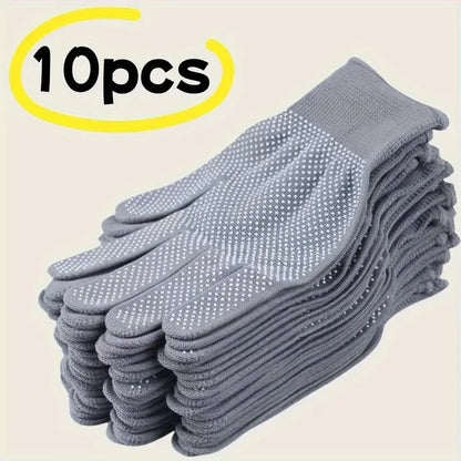10PCS Nylon Gloves - Breathable Non-Slip for Cycling, Fishing, Camping - Unisex Multicolor - 10pcs B