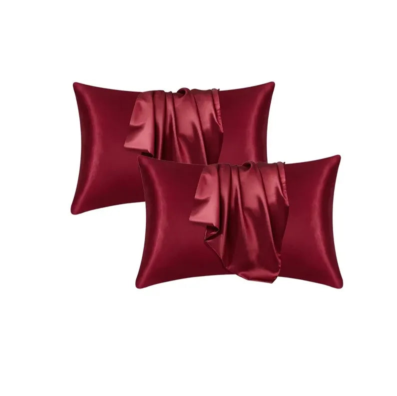 100% Silk Pillowcase Pillow Cover Silky Satin Hair Beauty Pillowcase Comfortable Pillow Case Home Decor Pillow Covers. - 2Pcs