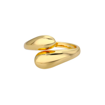 Stainless Steel Rings for Women Waterproof Open Gold Color Ring Wedding Couple Band Jewelry Gifts Items anillos - JZ2298G