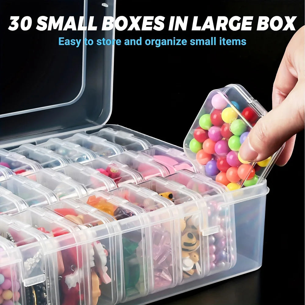 DIY Diamond Painting Embroidery Storage Box, Nail Art Jewelry Rhinestone Mosaic Storage Container, Multifunctional Storage Bo