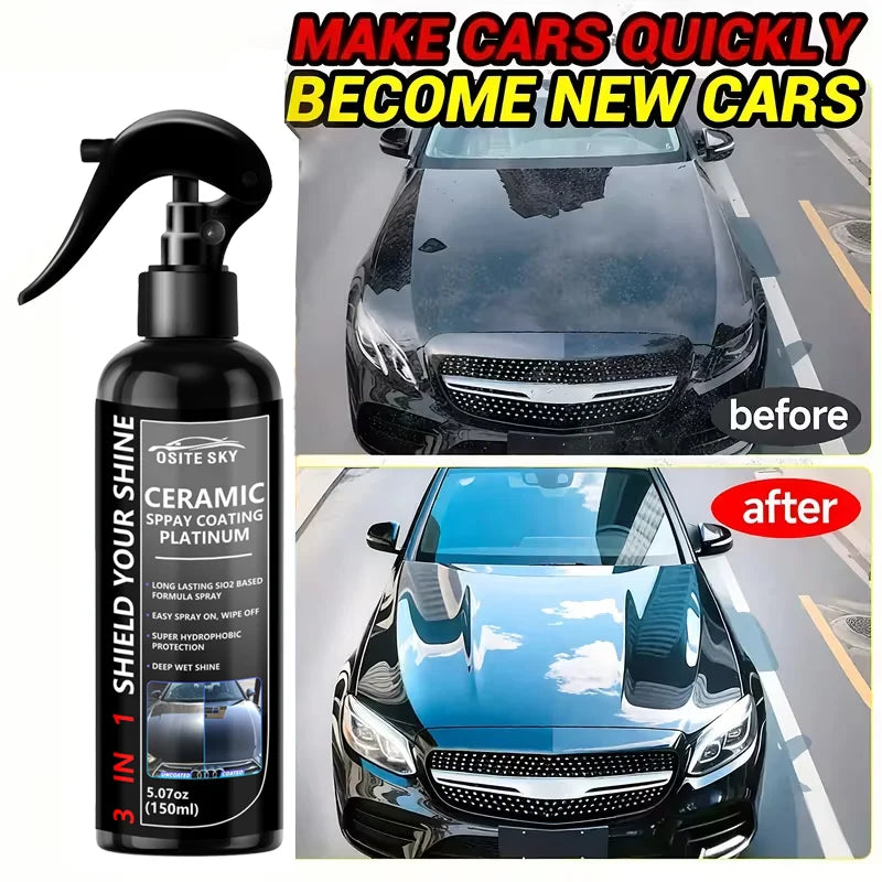 Sopami Nano Ceramic Car Coating Spray 3-in-1 Scratch-Resistant Gloss Finish for All Car Paint Types