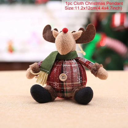 Snowman Doll Merry Chirstmas Decor for Home Table 2023 Elk Doll Christmas Ornaments Santa Claus Navidad Gift Happy New Year 2