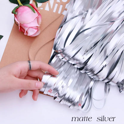Top Matte Birthday Party Decoration Backdrop Foil Tassel Fringe Curtain Kids Adult Photo Booth Baby Shower Wedding Matte Drap