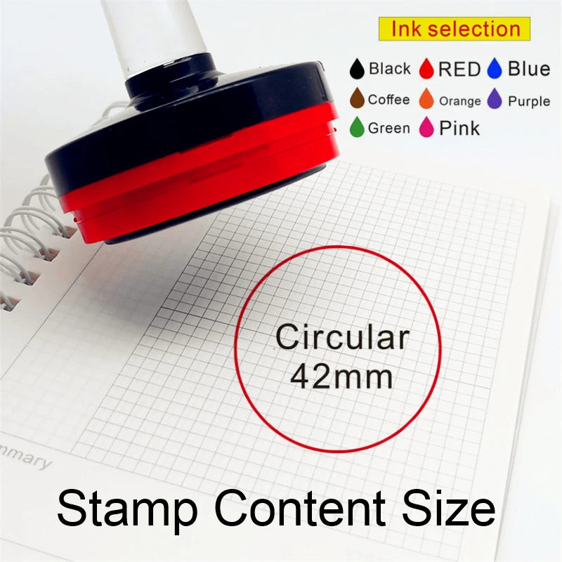 Round Stamp Personalized your own Logo Customized Photosensitive ink Stamp Personalized Custom Self Inking Stamp Rubber Stamp
