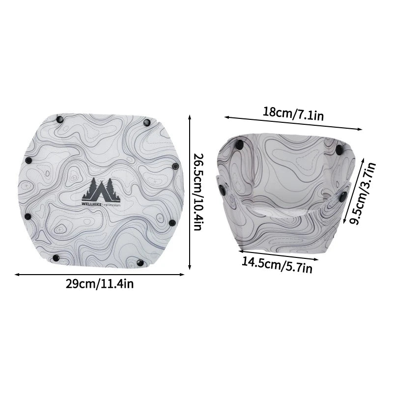 Outdoor Camping Folding Lightweight Tableware Camping Supplies Portable Foldable Bowl Plate Cup Filter Folding Tableware посу