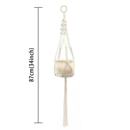 Hanging Plant Handmade Macrame Plant Hanger Flower Pot Planter Hanger Wall Decor Courtyard Garden Hanging Planter Hanging Bas