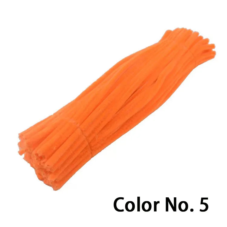 Chenille Stem Pipe Kids DIY Creative Toys Chenille Sticks Cleaners Kindergarten Educational Handmade Material Plush Strips - 