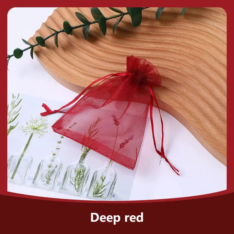 100Pcs/lot 7x9 9x12 10x15 13x18CM Organza Bags Jewelry Bag Wedding Party Decoration Drawable Bags Gift Pouches Jewelry Packag