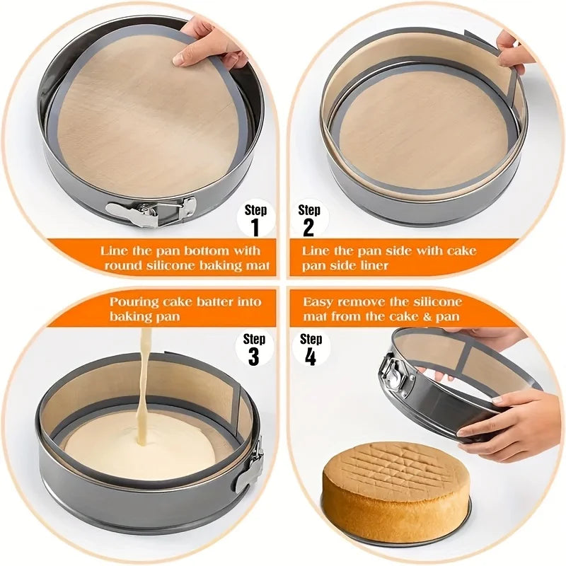 Baking Liners Non-stick Baking Mat For Baking Dishwasher Safe Baking Cakes Easy Clean Silicone Liners