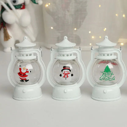 Portable LED Christmas Santa Claus Snowman Lanterns Indoor Decor Lights Battery Powered for Home Xmas New Year Navidad Orname
