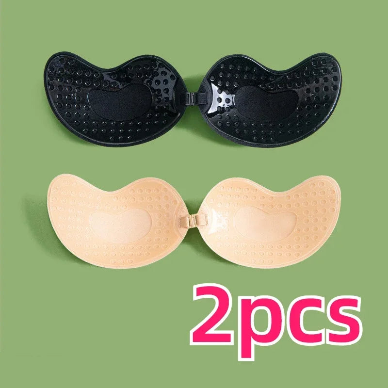 Invisible Strapless Adhesive Stick Bra Breast Tape Push Up Bras Women Lingerie Seamless Silicone Nipple Covers Bralette Pasti