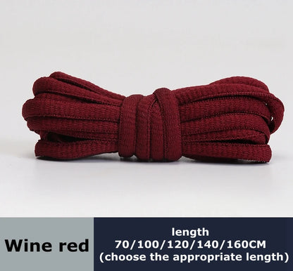 Men's And Women's Sports Shoelaces Color Flat Semicircular Shoelace Suitable For All Shoes Round Laces 23 Colors 1 Pair - win