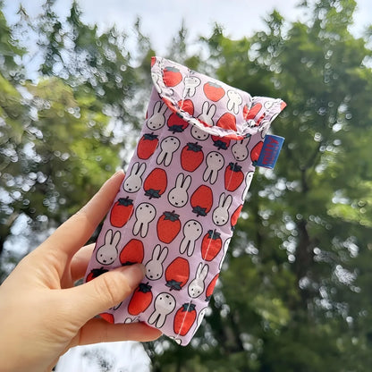Kawaii Anime Miffy Rabbit Glasses Bag Cartoon Cute Glasses Storage Bag Cotton Inner Liner Sunglasses Sunglasses Protective Ba