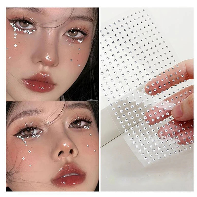 Diy Eyes Face Self Adhesive Makeup Temporary Tattoo Beauty Diamonds Jewels Stickers Festival Body Art Decor Nail Diamond