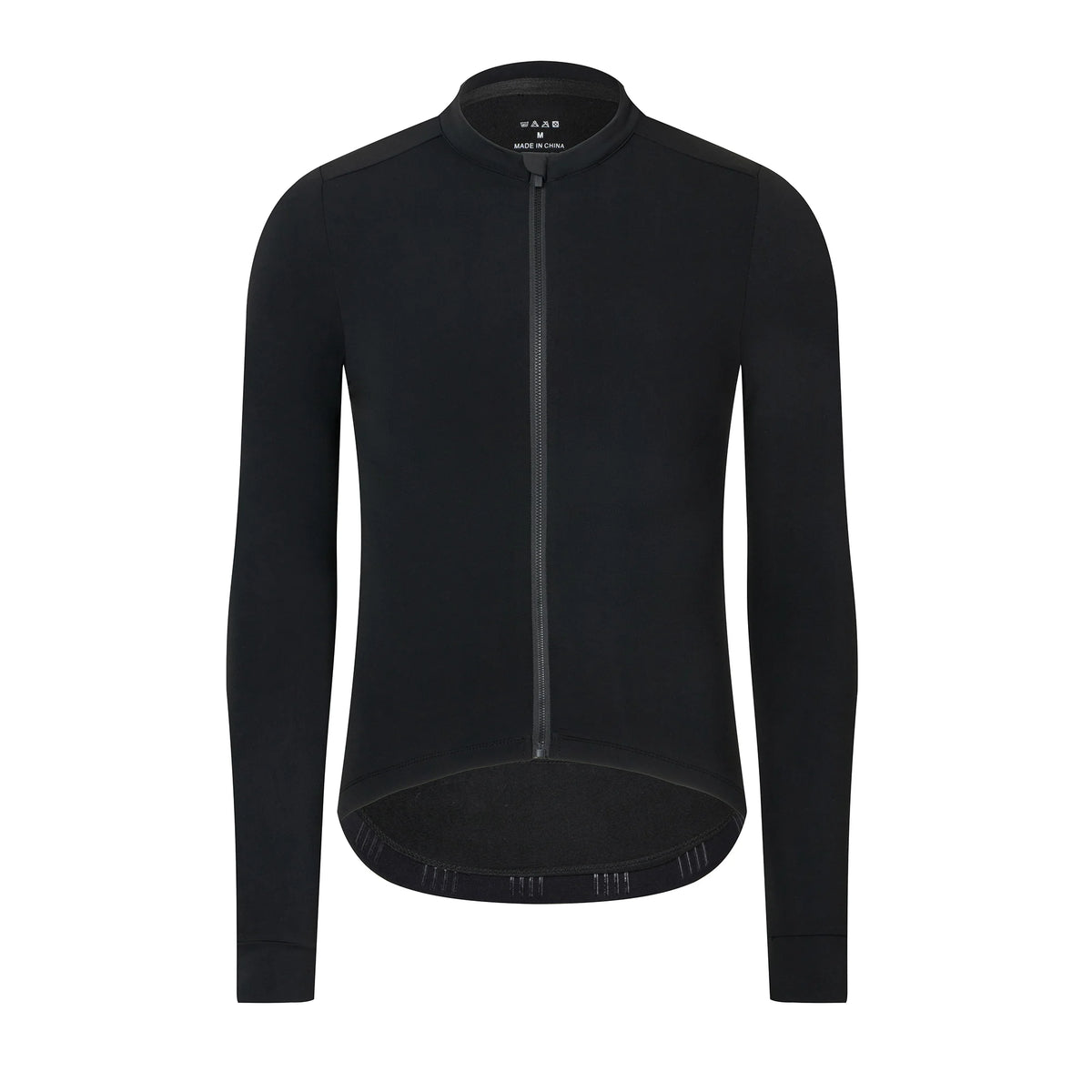Rsantce 2024 Winter Thermal Fleece Cycling Jersey Top MTB Bike Outdoor Men's Bicycle Clothing Long Sleeve Shirt Uniform - Bla