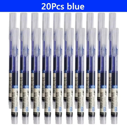 3-102Pcs/set Needle Type Gel Pens Straight Liquid Ballpoint Pen Kawaii Stationery School Office Supplies Writing