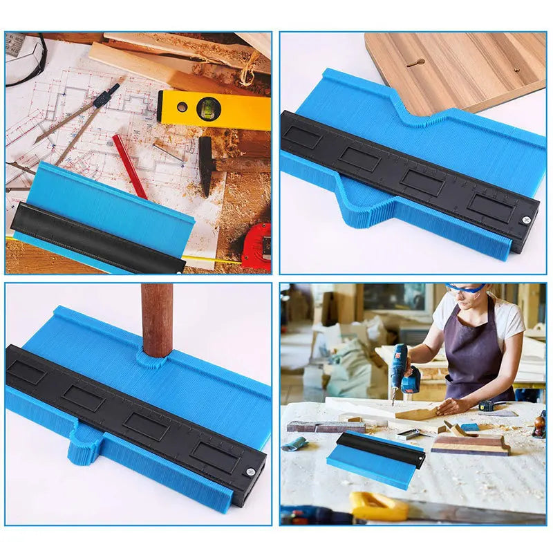 Contour Gauge Cutting Template Multi-Functio Measuring Instrument Woodworking Tool Tiles Measure Ruler Construction Contour T
